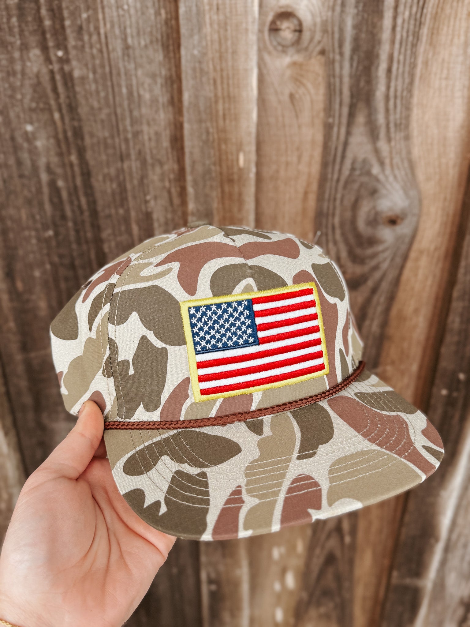 Burlebo Classic American Flag Camo Cap