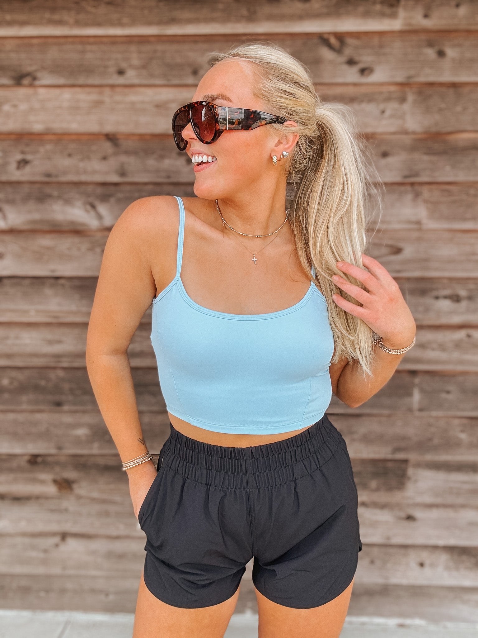 Local Girl High-Waisted Volley Shorts in Black