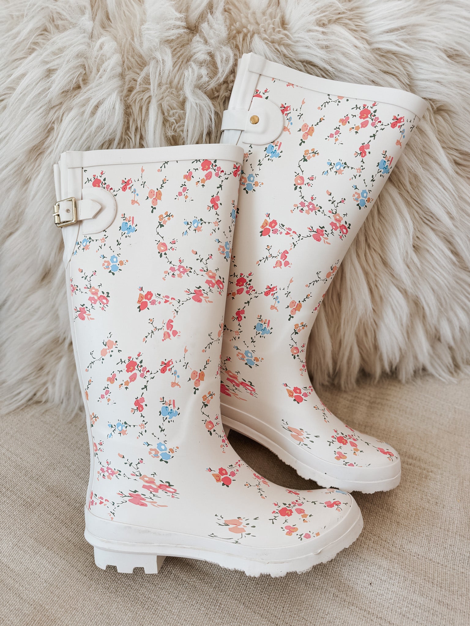Puddle Party Floral Rainboots