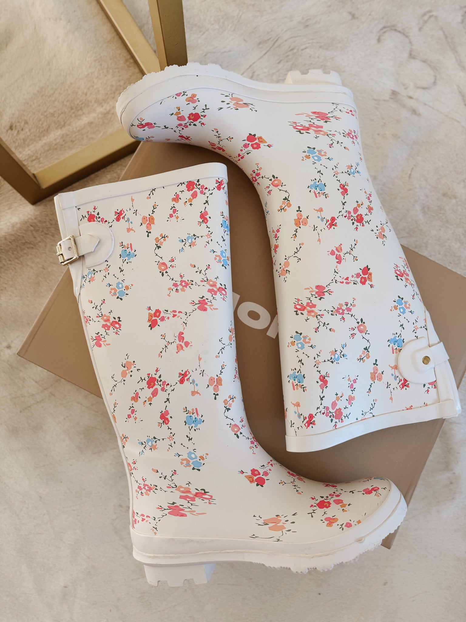Puddle Party Floral Rainboots