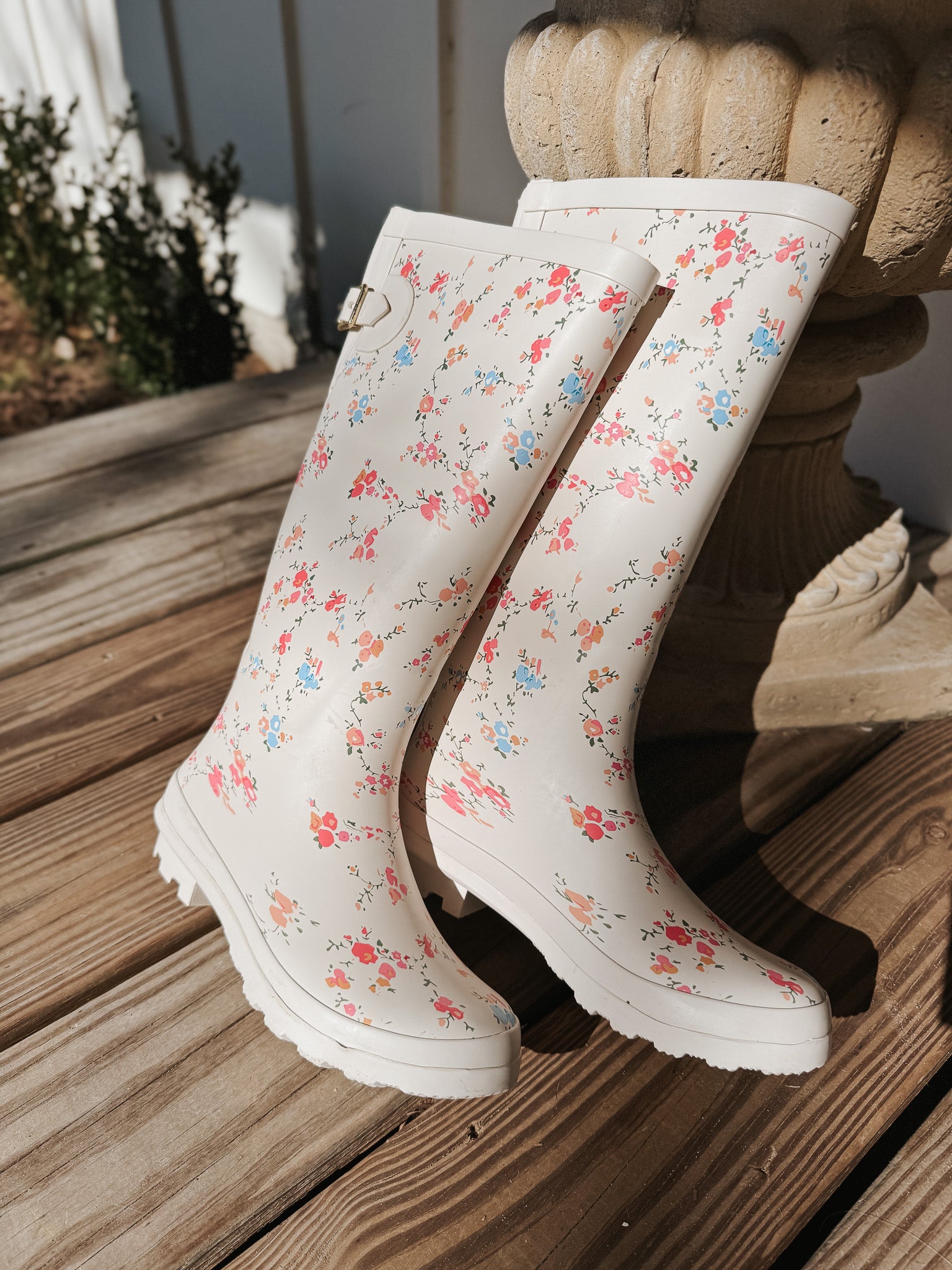 Puddle Party Floral Rainboots