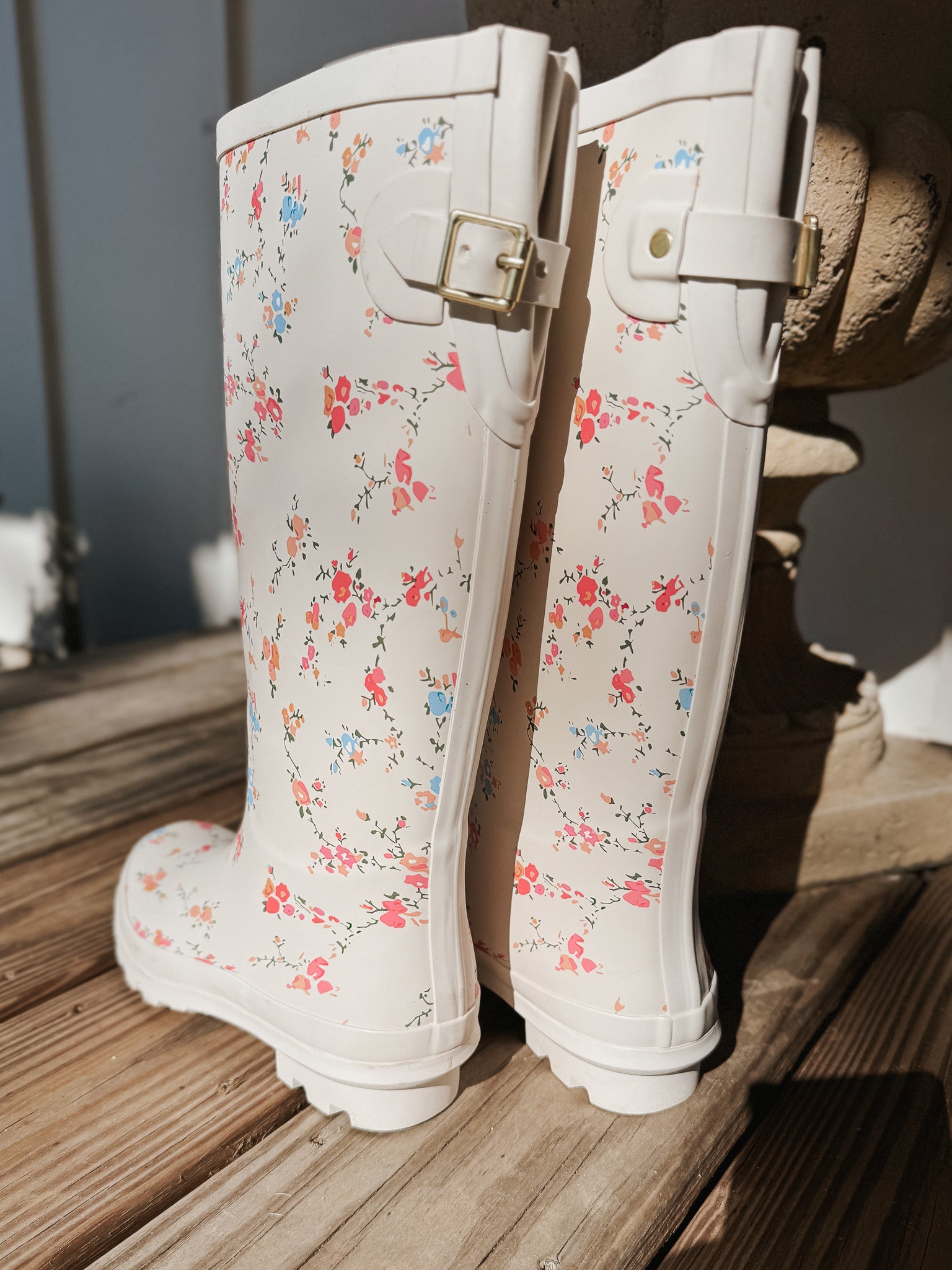 Puddle Party Floral Rainboots