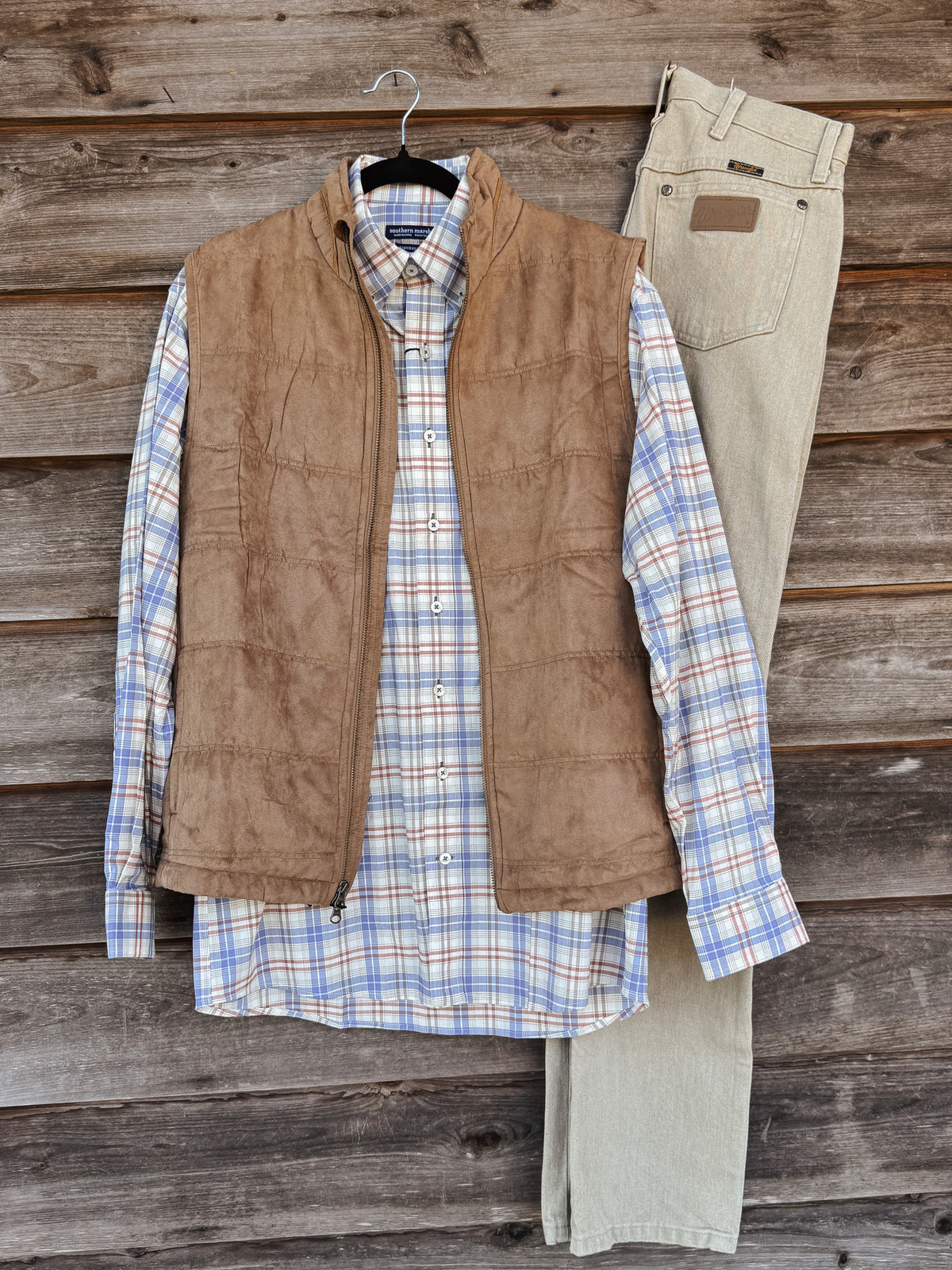 Southern Marsh | Men's Huntsville Quilted Vest in Brown