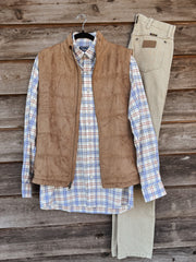 Southern Marsh | Men's Huntsville Quilted Vest in Brown