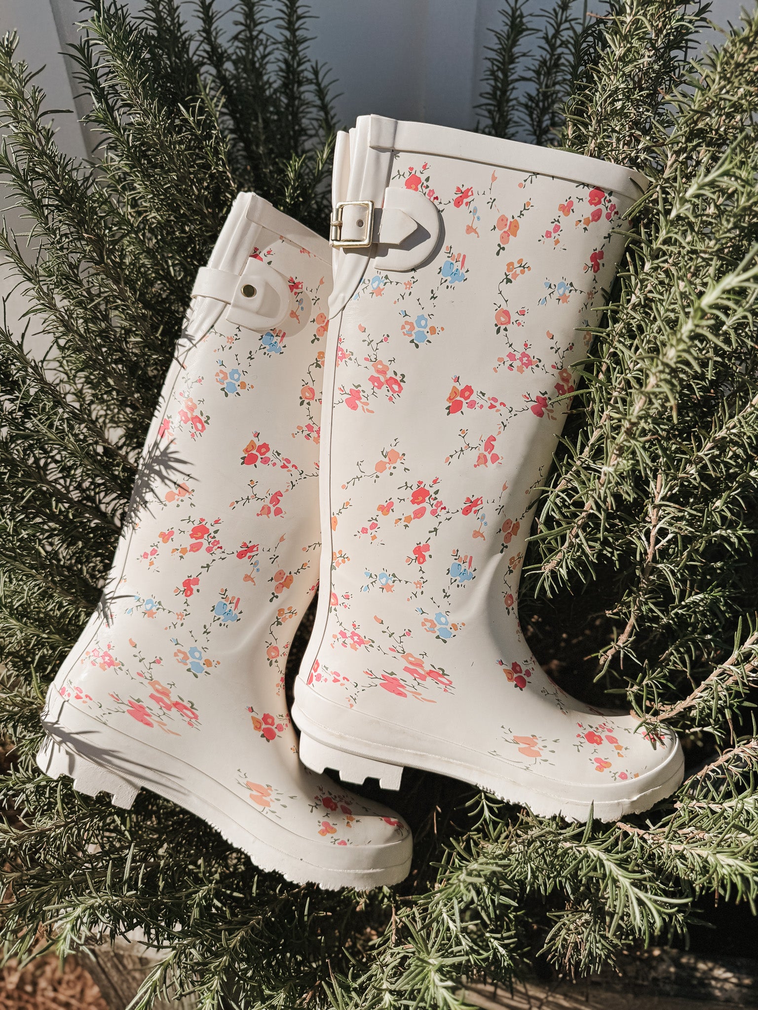 Puddle Party Floral Rainboots