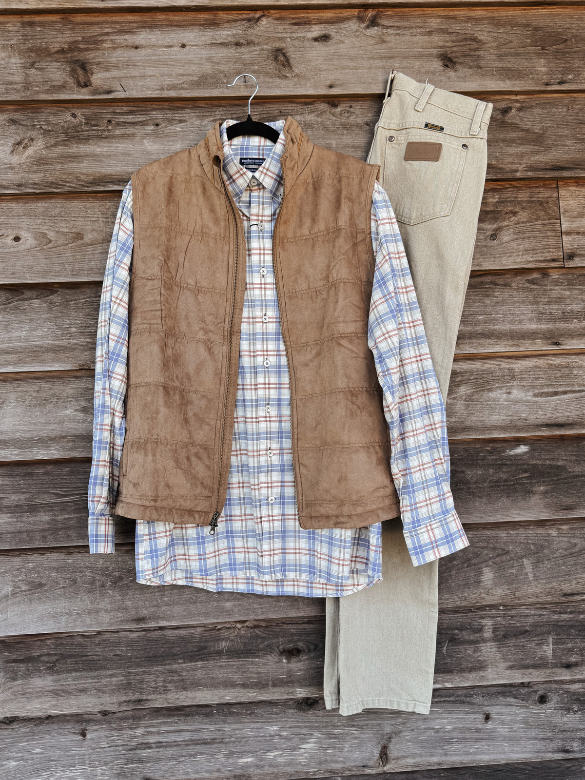 Southern Marsh | Men's Huntsville Quilted Vest in Brown
