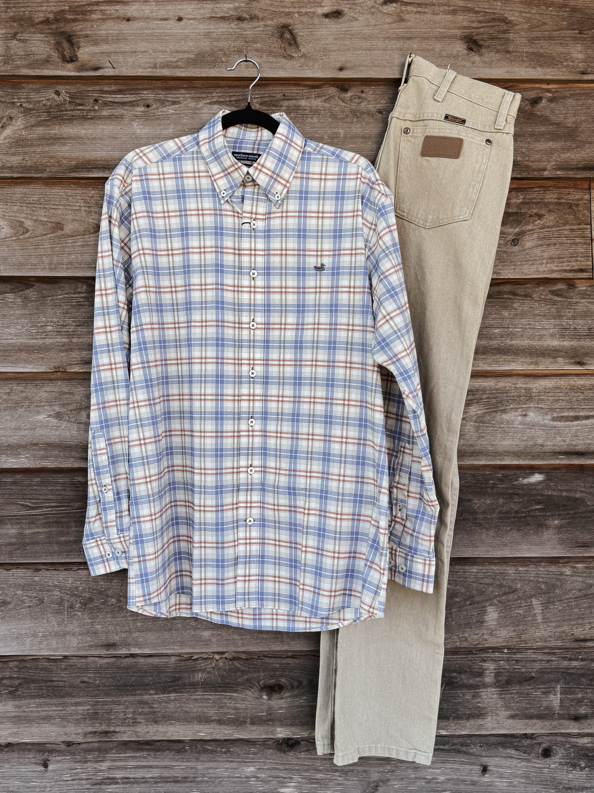 Southern Marsh | Highlands Lattice Performance Dress Shirt