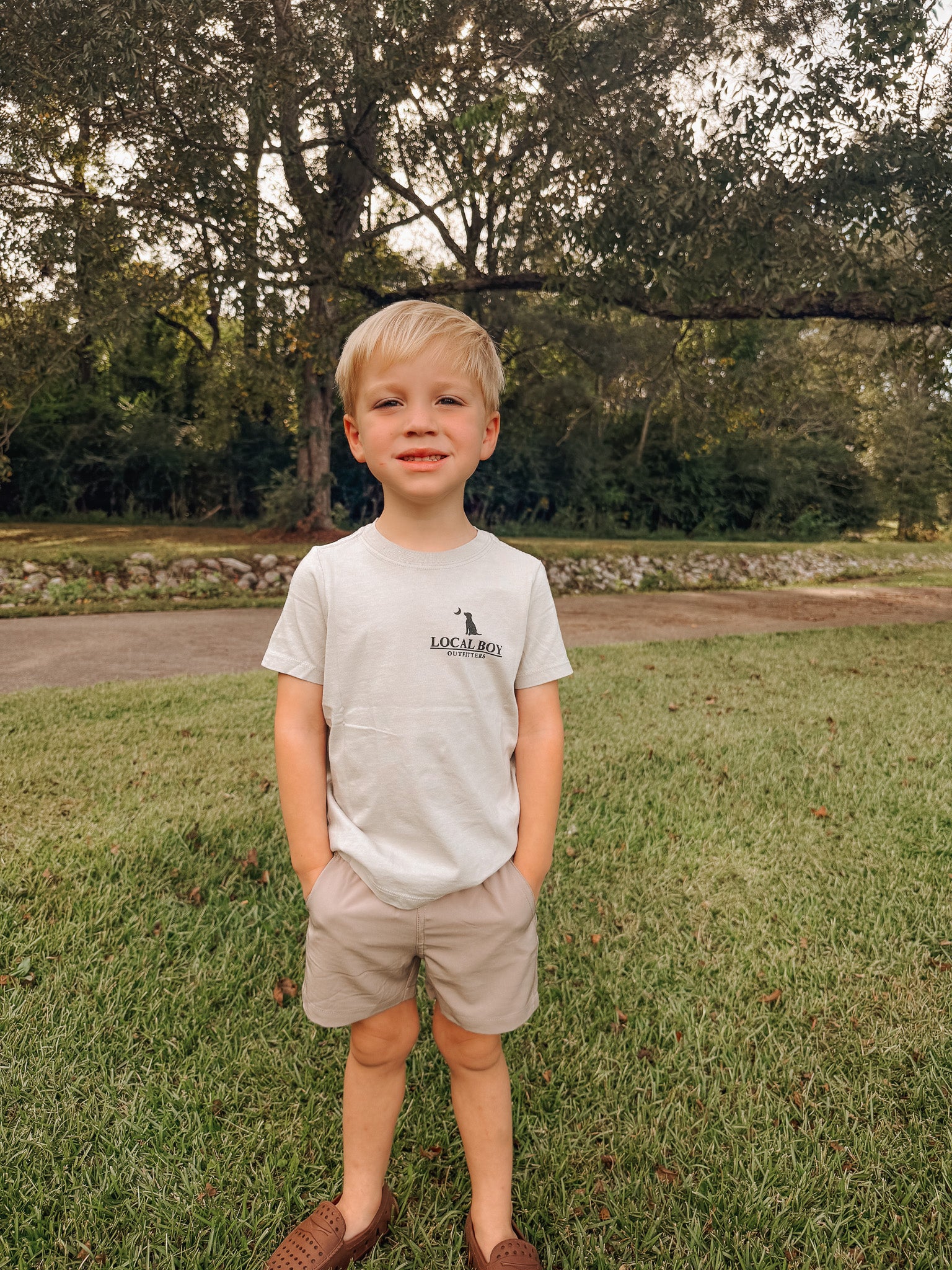 Toddler Local Boy Duck Camo Dog & Moon T-Shirt