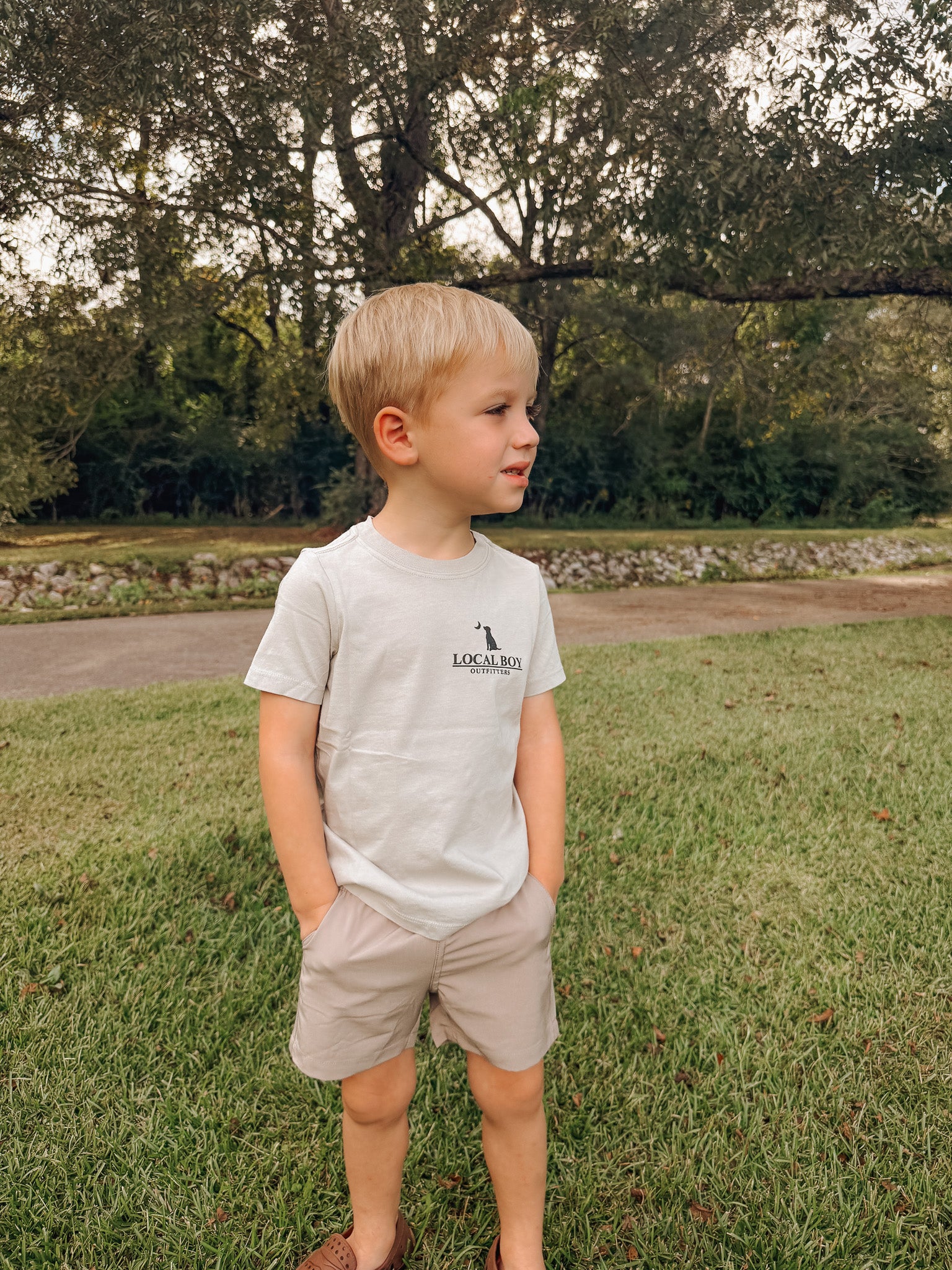 Toddler Local Boy Duck Camo Dog & Moon T-Shirt