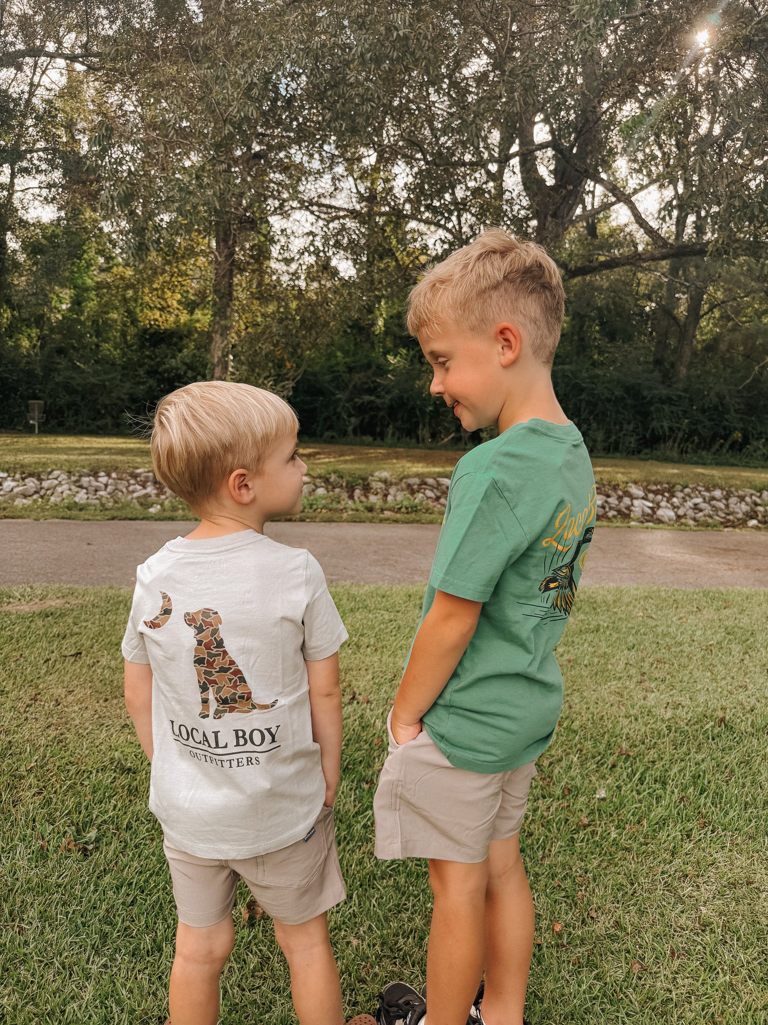 Toddler Local Boy Duck Camo Dog & Moon T-Shirt
