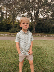 Burlebo Flying Ducks Youth Polo in Green