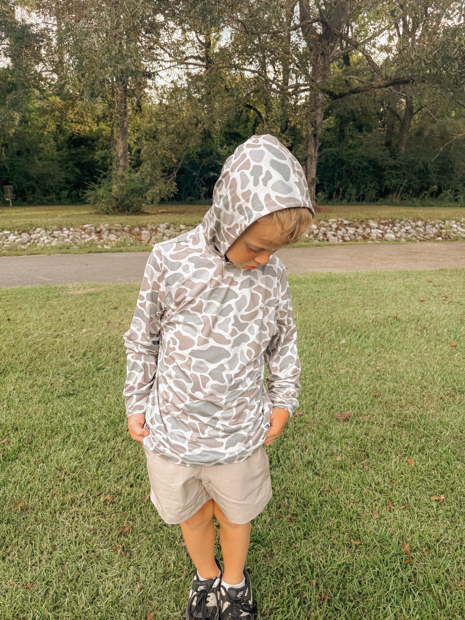 Youth Burlebo Performance Hoodie - Classic Deer Camo