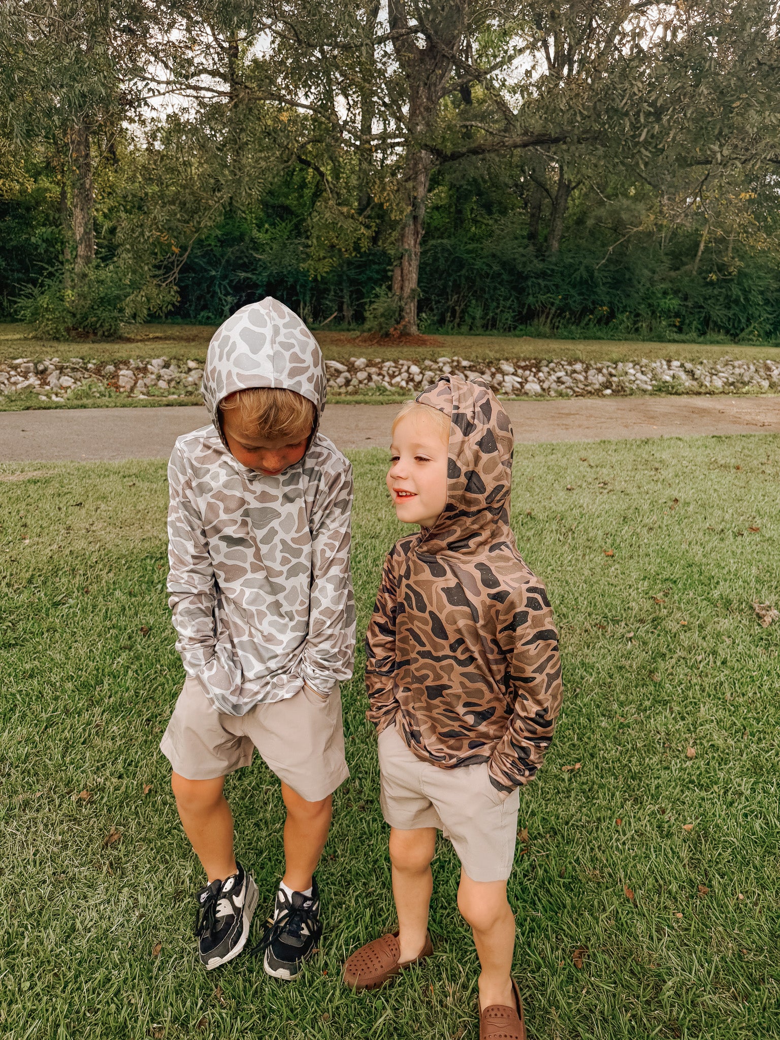 Youth Burlebo Performance Hoodie - Classic Deer Camo