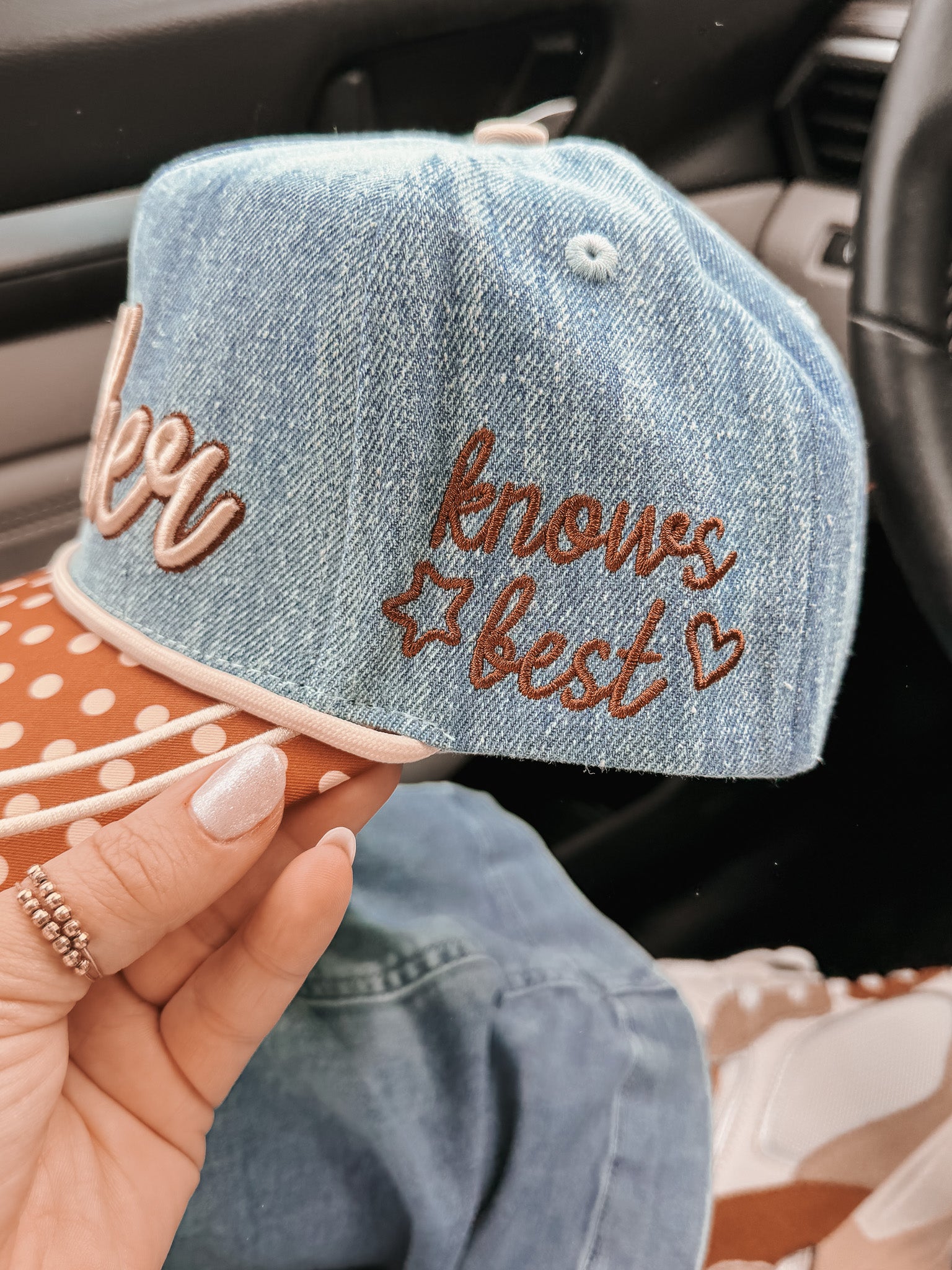 Mother Knows Best Denim Hat