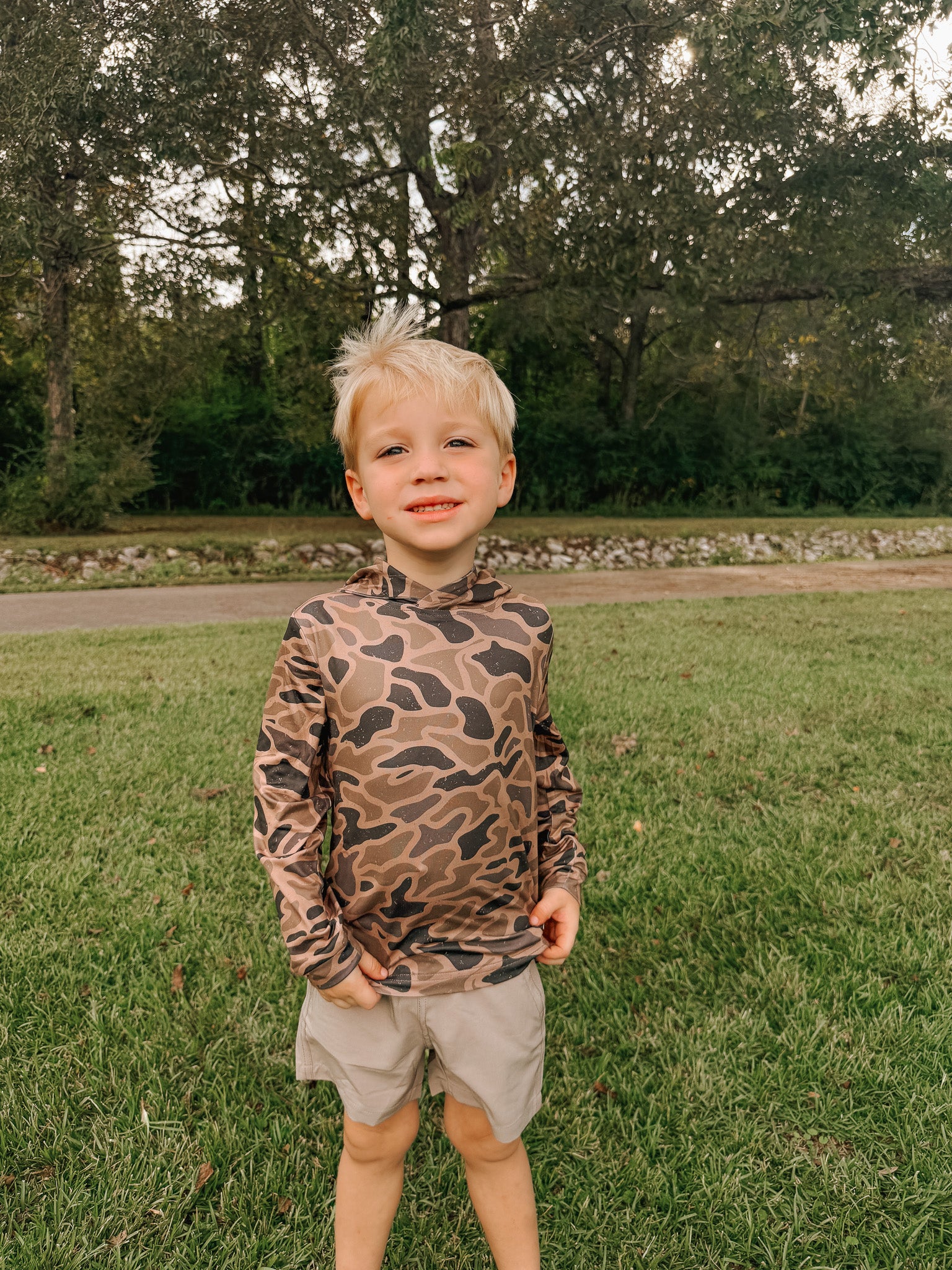 Youth Burlebo Performance Hoodie - Gauge Camo