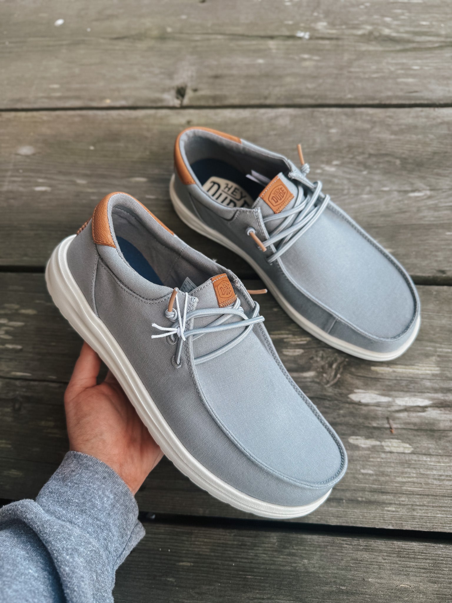 Men's Hey Dude Paul Canvas in Monument Grey – Boot Country
