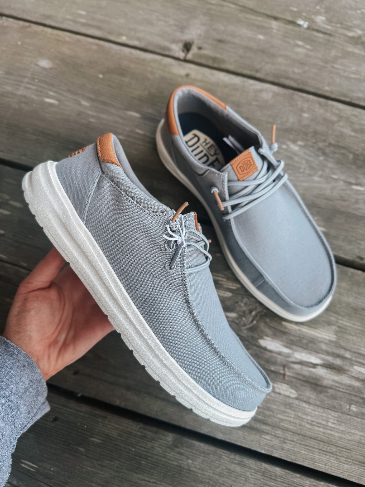 Men's Hey Dude Paul Canvas in Monument Grey