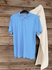 Carhartt Men's Force Sun Defender Polo in Blue