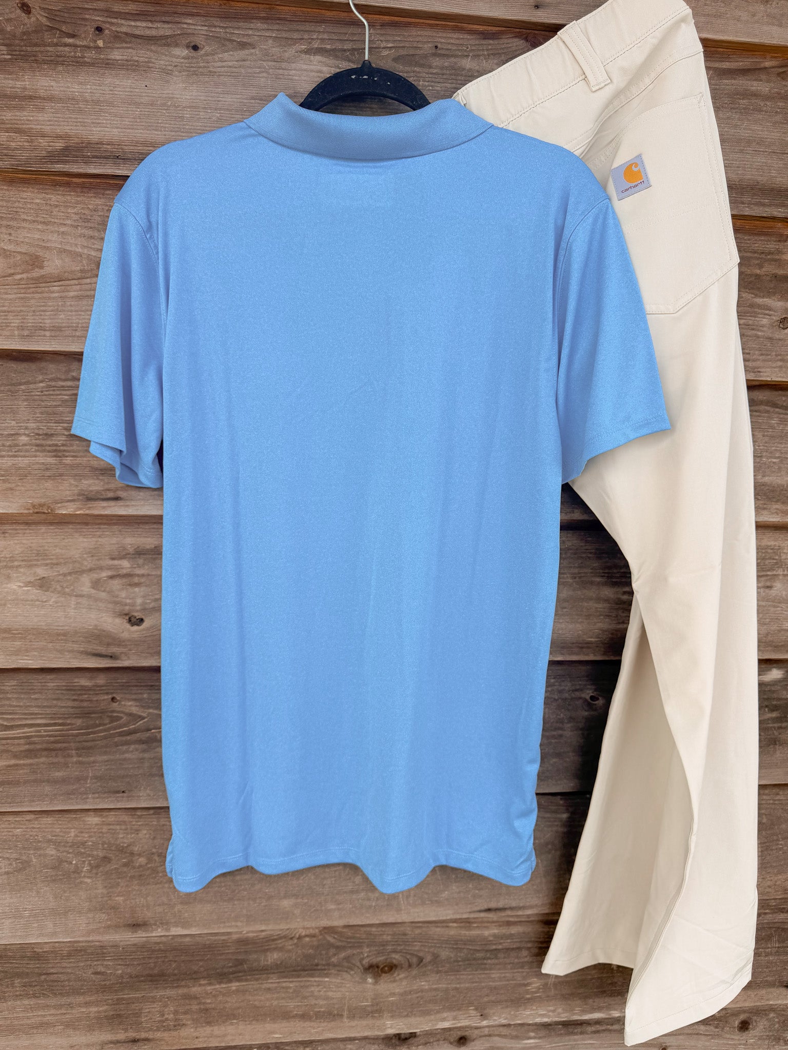 Carhartt Men's Force Sun Defender Polo in Blue