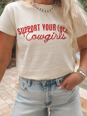 Wrangler Support Your Cowgirls Tee
