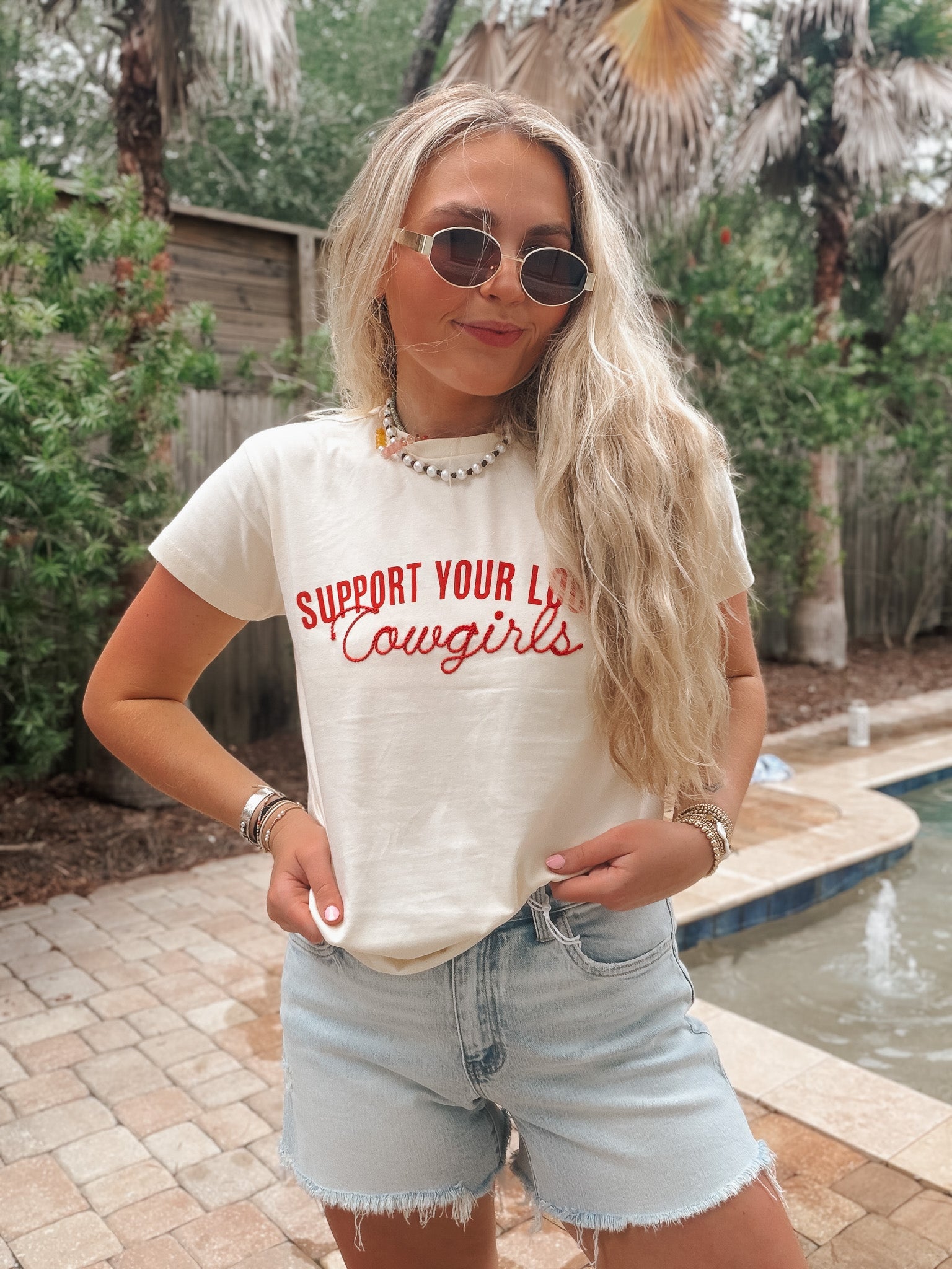Wrangler Support Your Cowgirls Tee