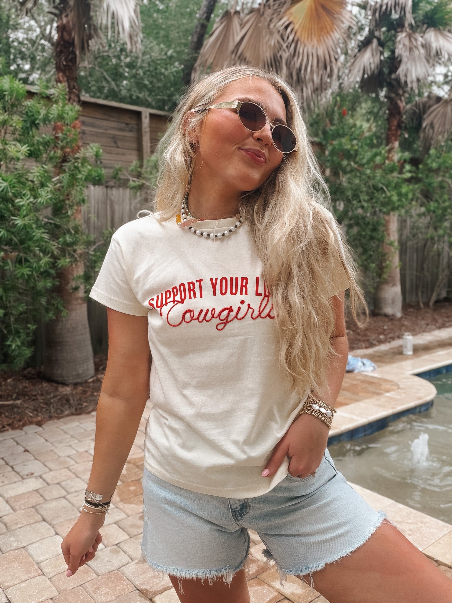 Wrangler Support Your Cowgirls Tee