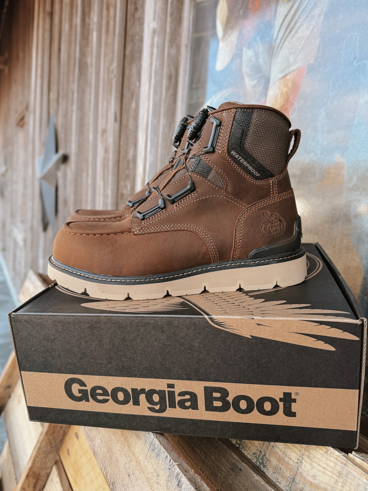 Men's Georgia 6" Carbon Flex BOA® Waterproof Carbon Moc Toe Work Boot