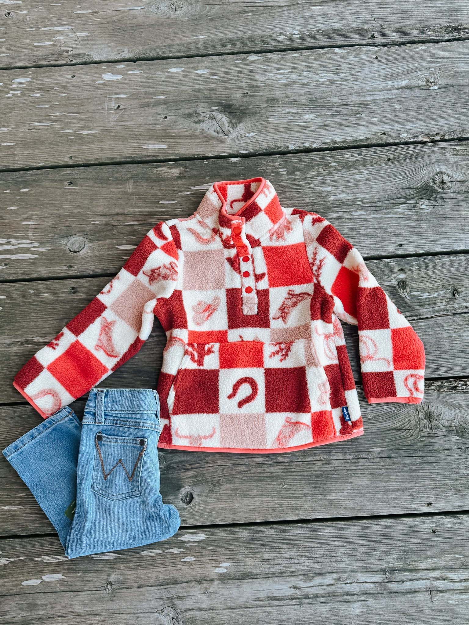 Wrangler Girl's Western Icon Sherpa Pullover