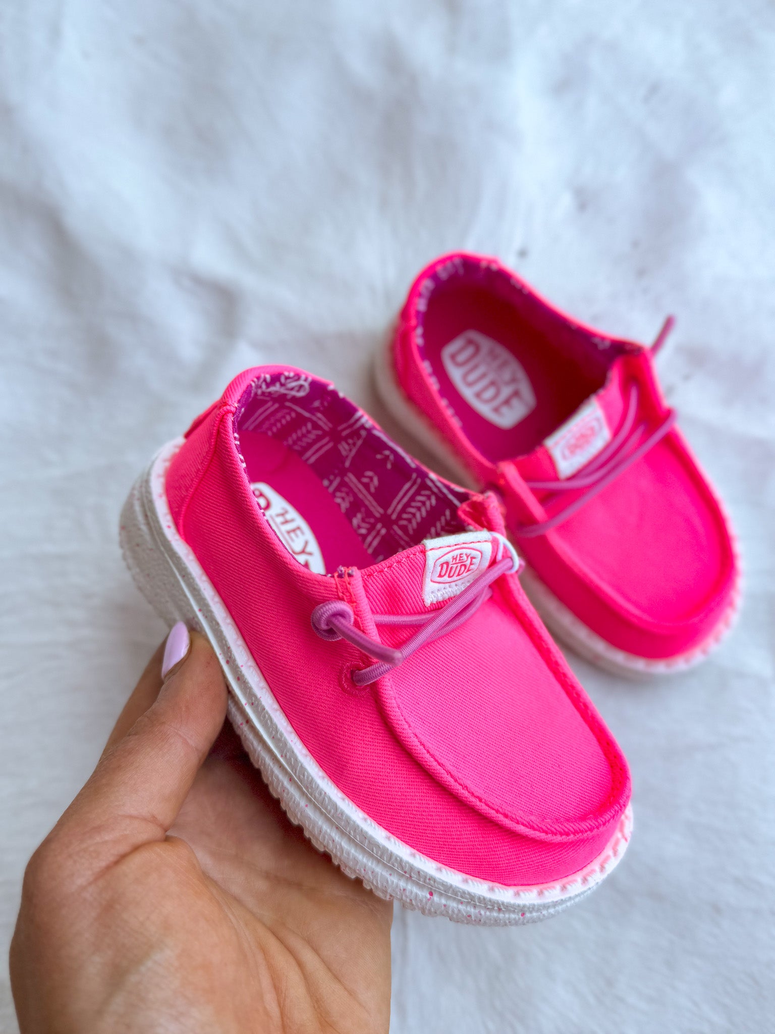 Hey Dude Wendy Toddler Canvas Neon Pink