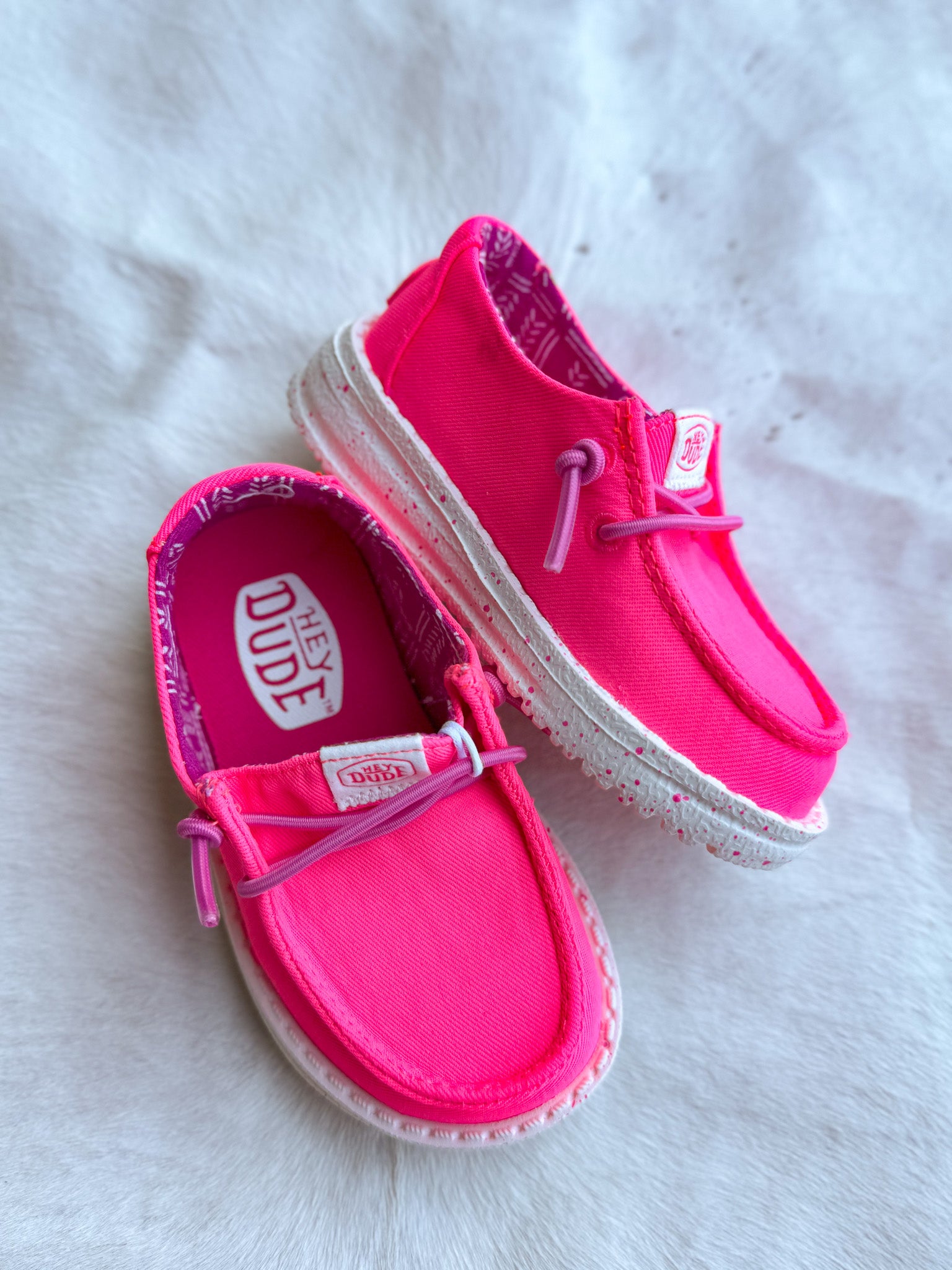 Hey Dude Wendy Toddler Canvas Neon Pink