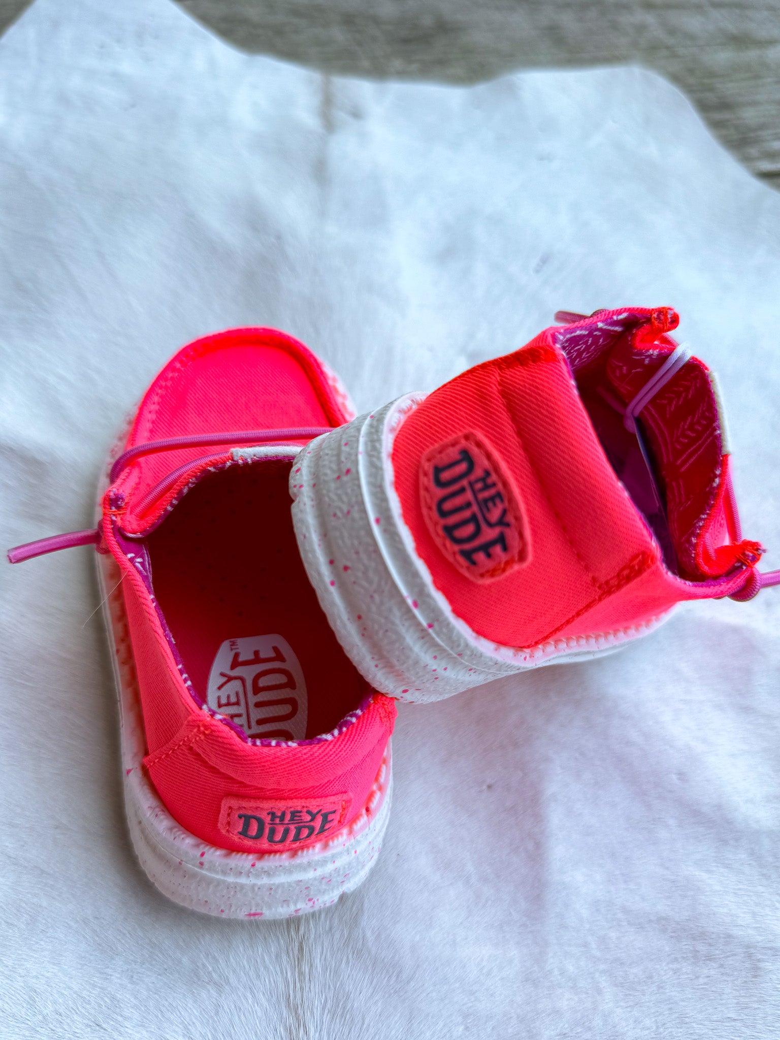 Hey Dude Wendy Toddler Canvas Neon Pink