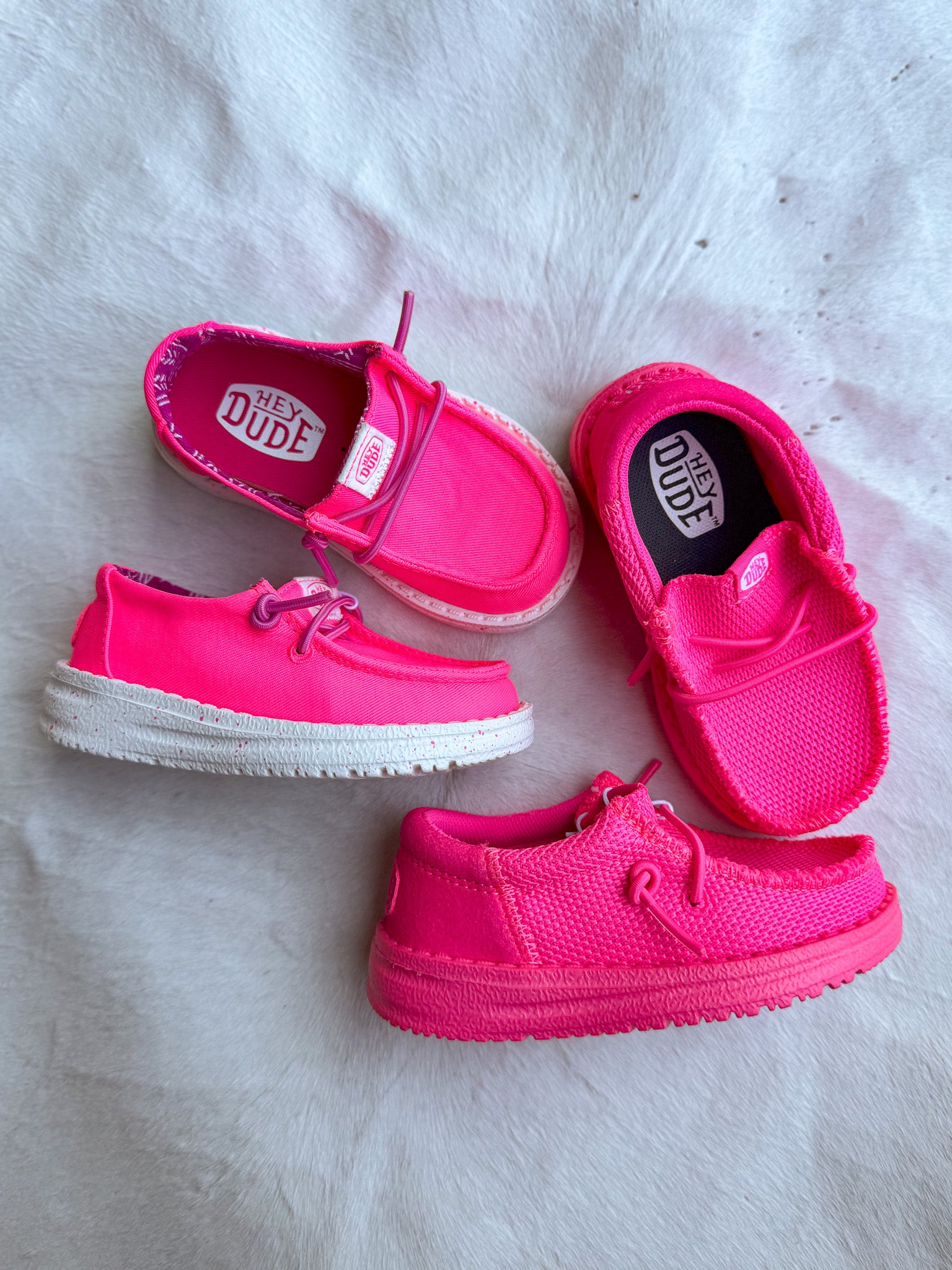 Hey Dude Wendy Toddler Canvas Neon Pink