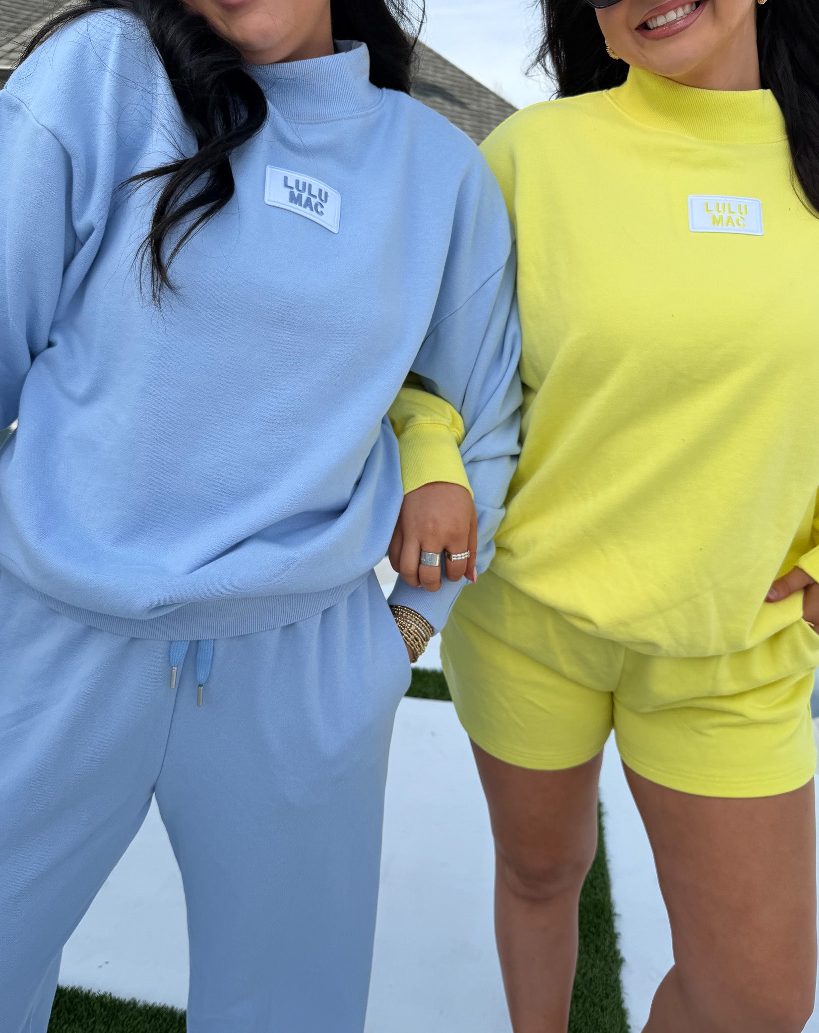 Lulu Mac Terry Cloth Sweatpants in Light Blue