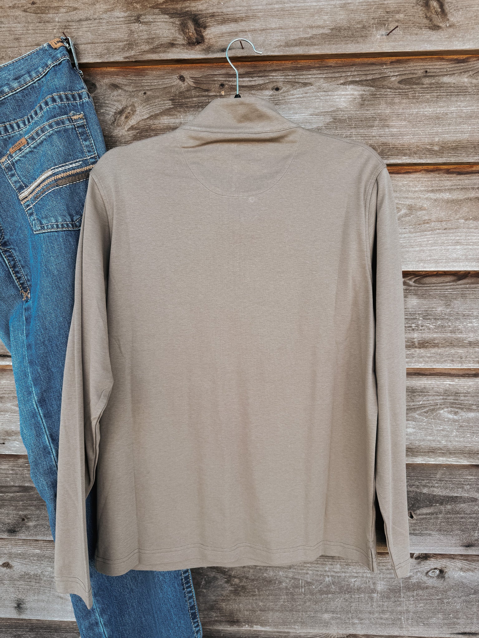 Men's Local Boy Bentley Quarter Zip in Brown