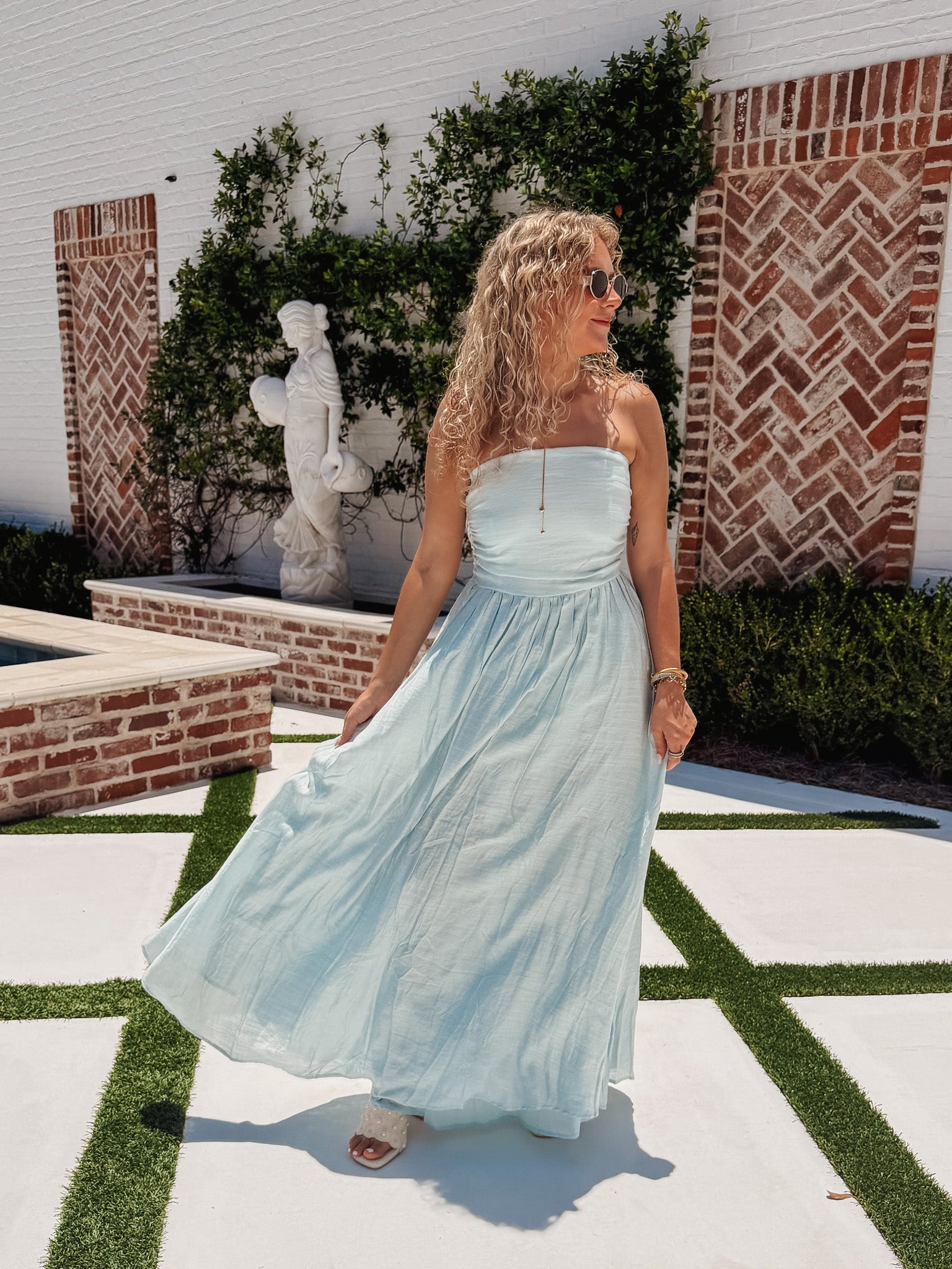 Modern Ease Maxi Dress in Blue