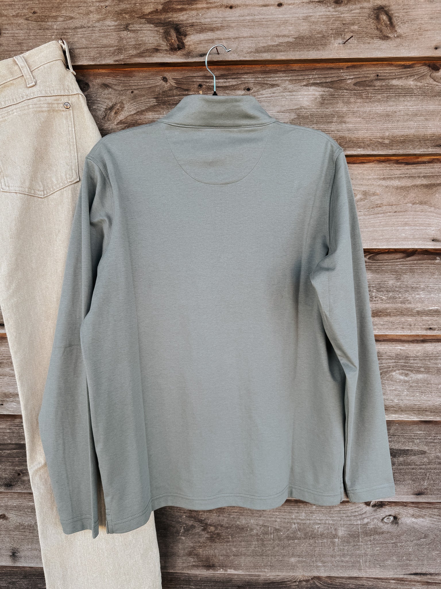 Men's Local Boy Bentley Quarter Zip in Smoke