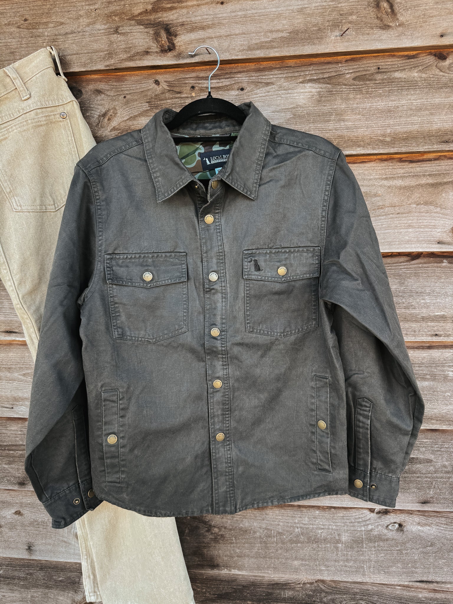 Men's Local Boy Sportsman's Shacket in Dark Brown