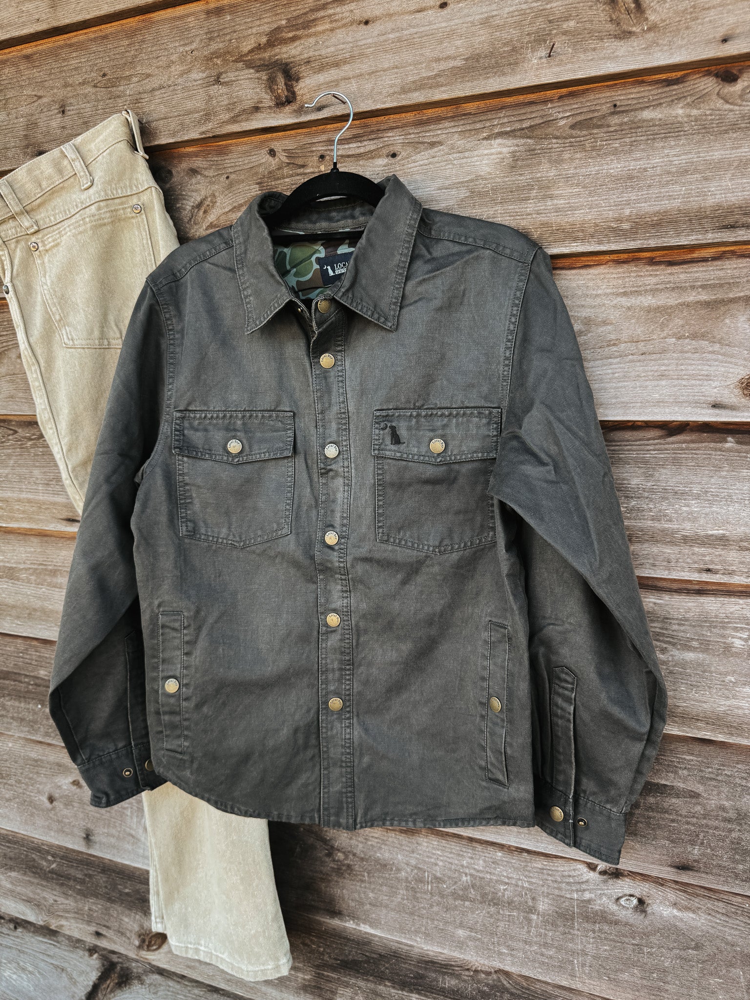 Men's Local Boy Sportsman's Shacket in Dark Brown