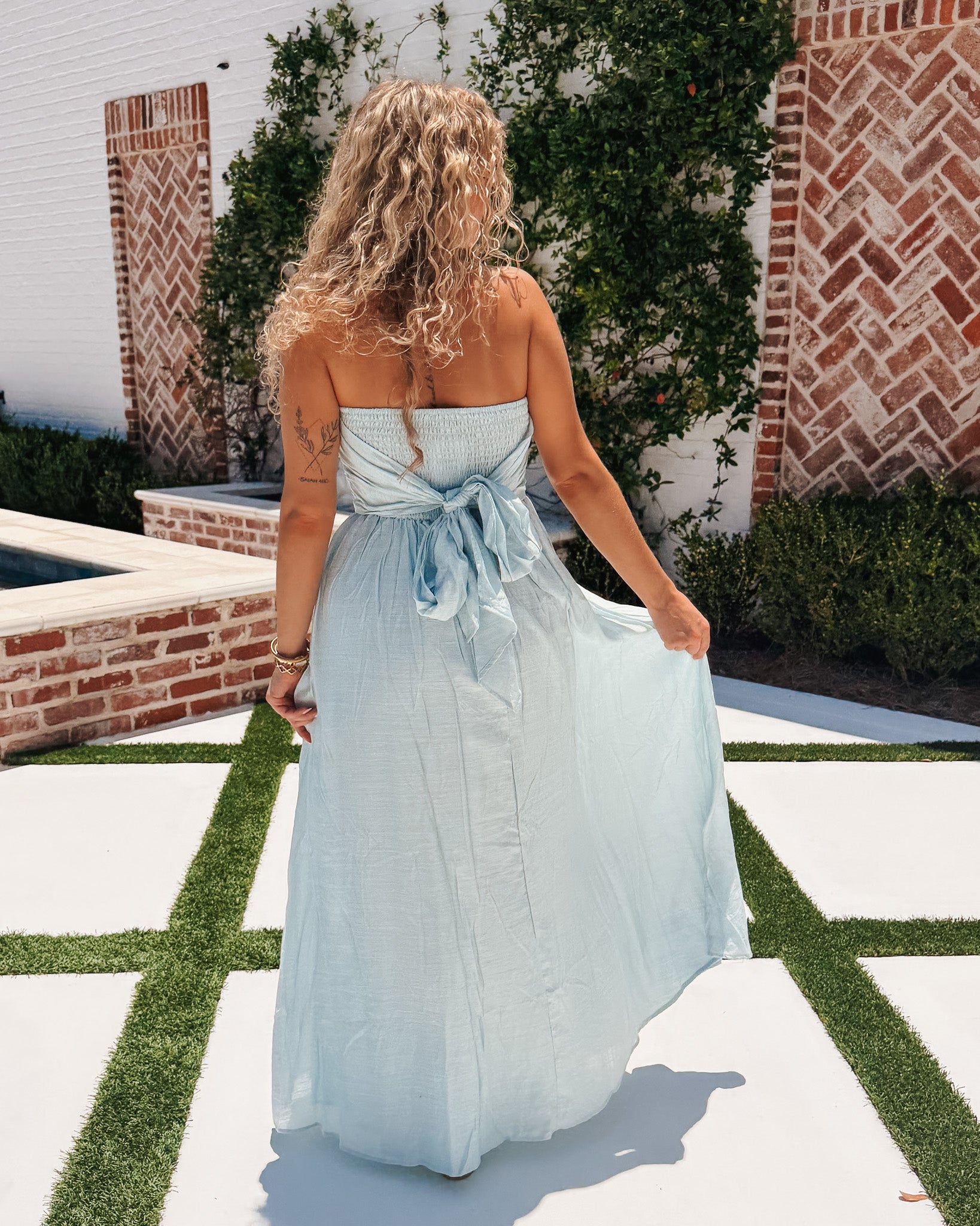Modern Ease Maxi Dress in Blue