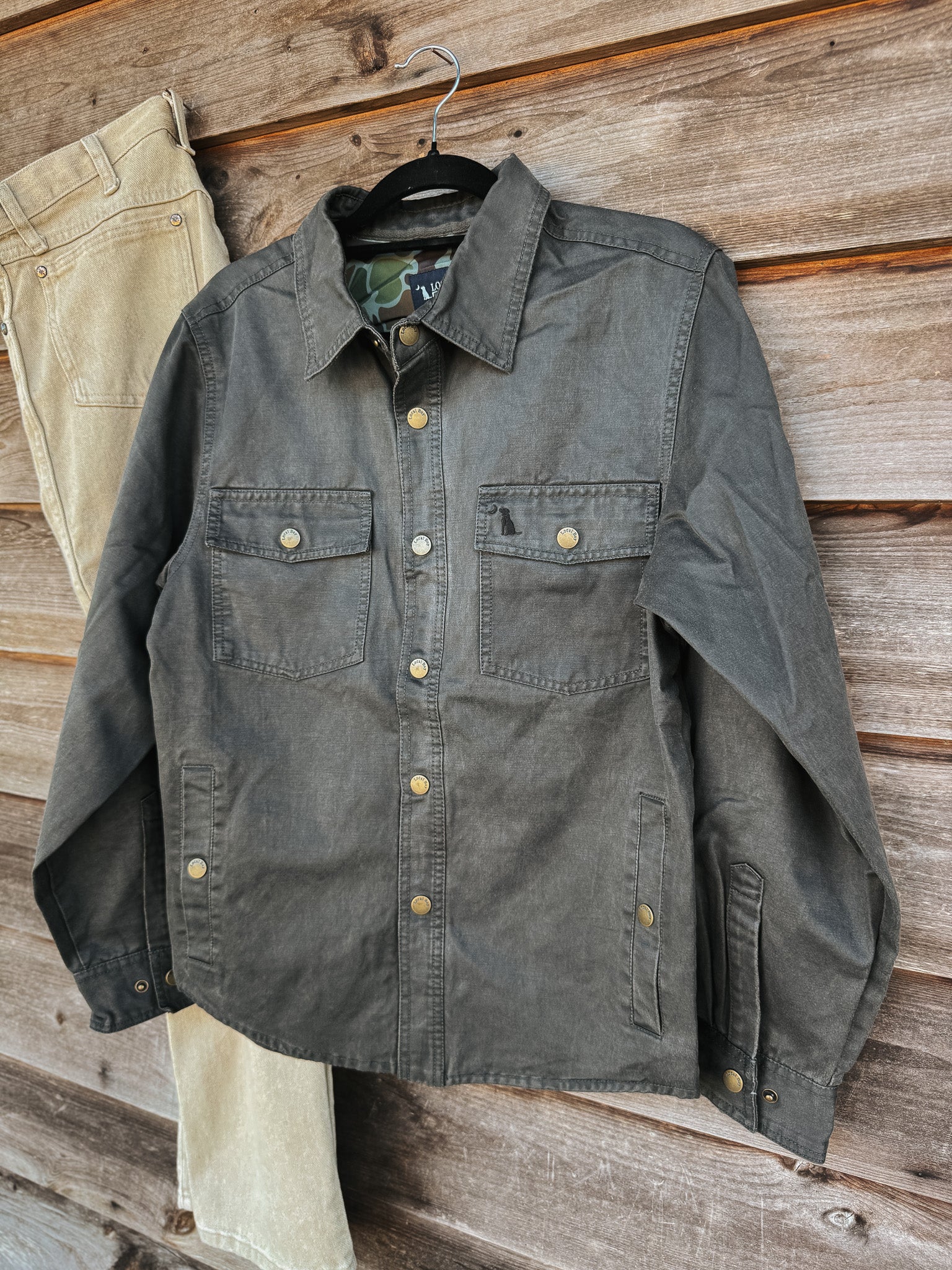 Men's Local Boy Sportsman's Shacket in Dark Brown