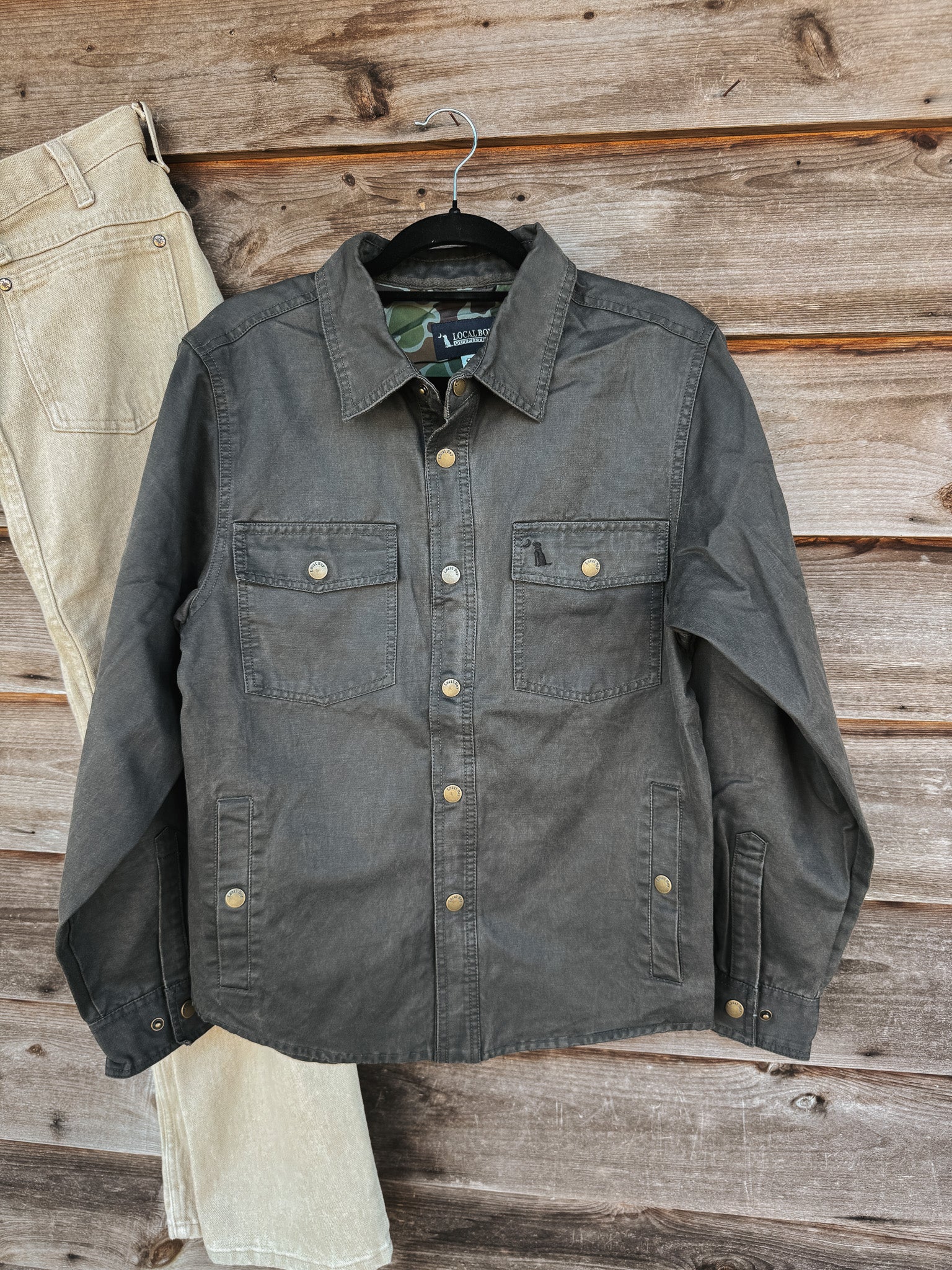 Men's Local Boy Sportsman's Shacket in Dark Brown