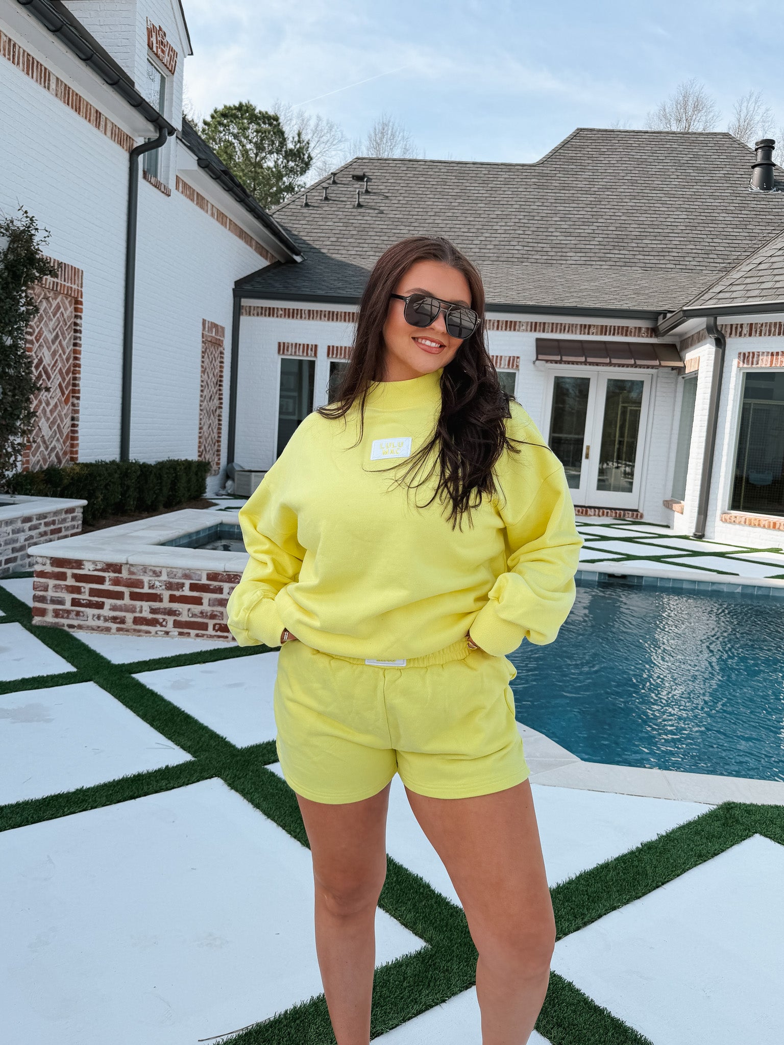 Lulu Mac Terry Cloth Mockneck in Yellow