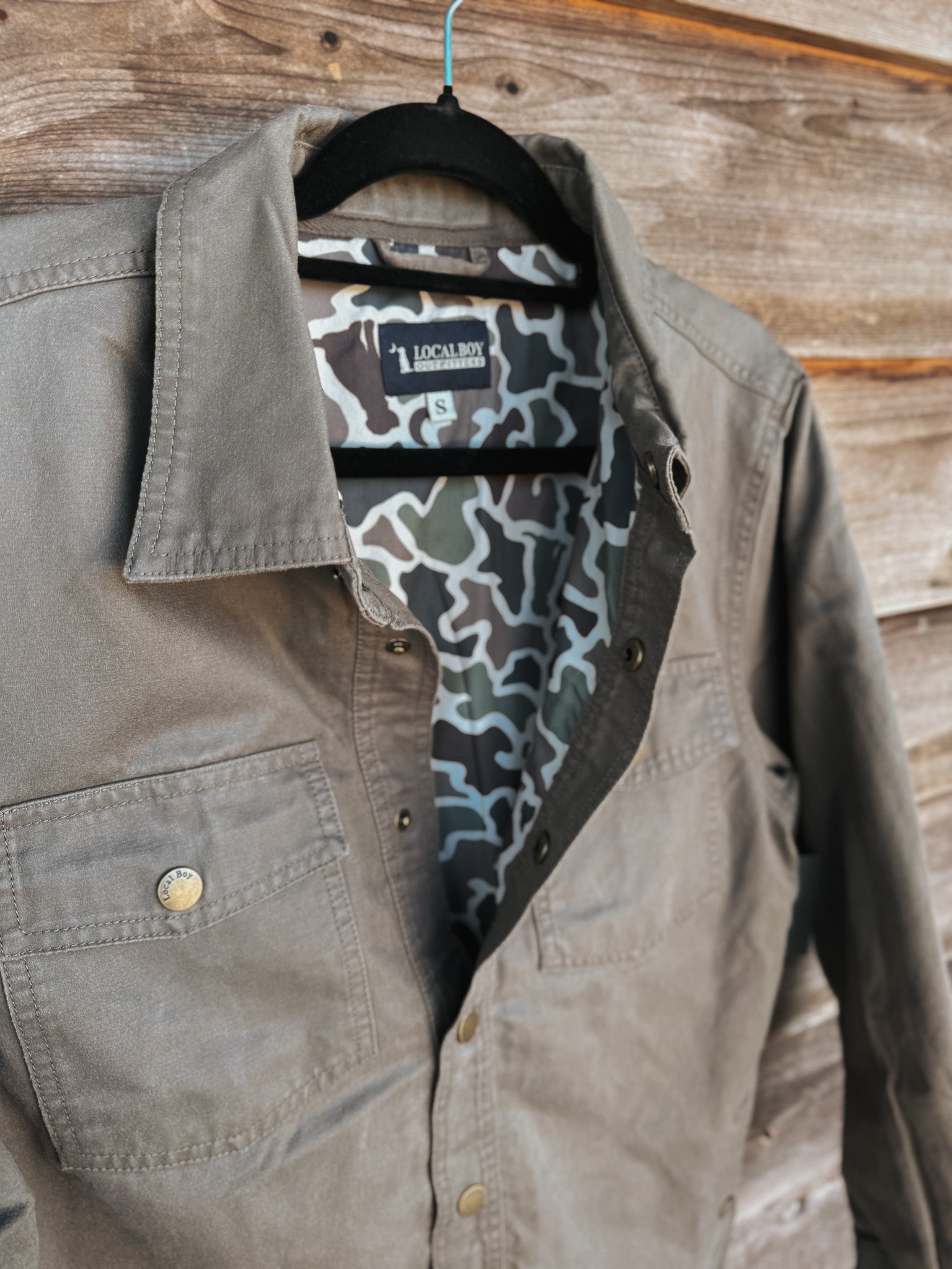 Men's Local Boy Sportsman's Shacket in Mud