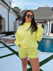 Lulu Mac Terry Cloth Mockneck in Yellow