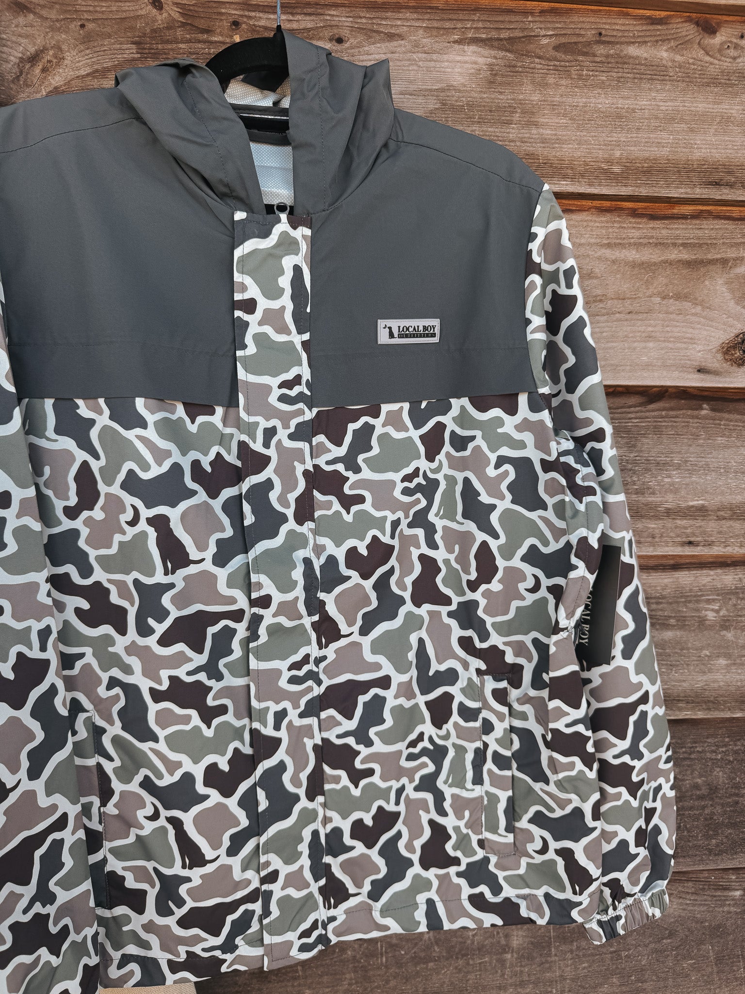 Men's Local Boy Rain Jacket in Dark Slate