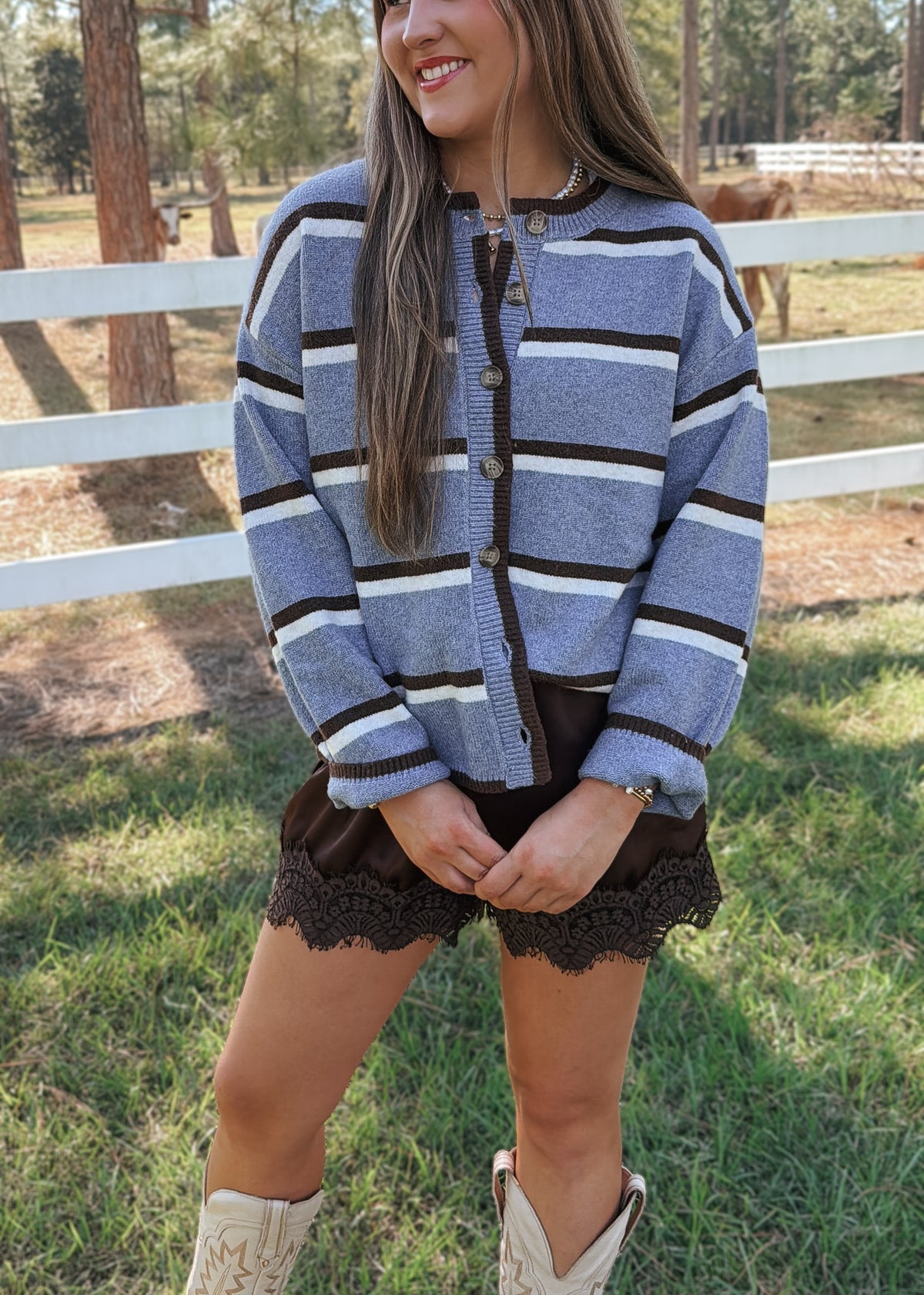 The Stevie Stripe Cardigan