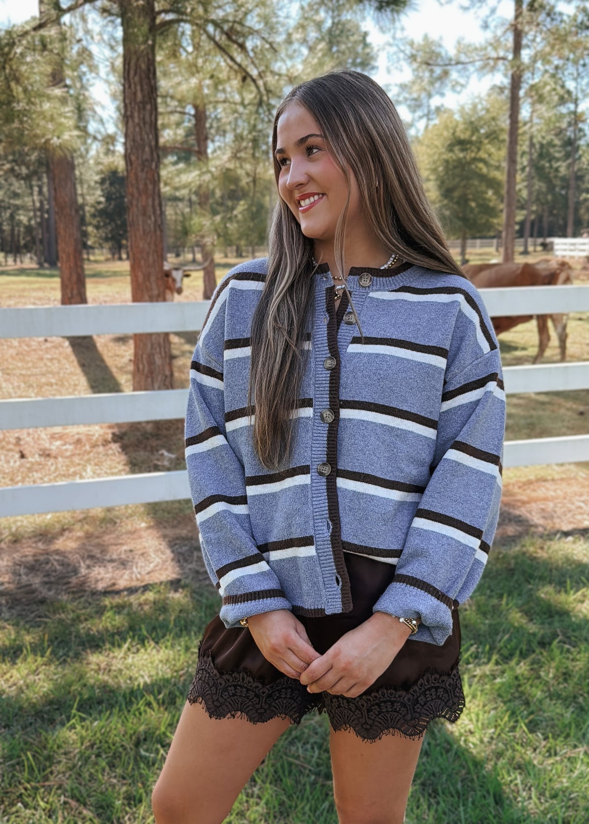 The Stevie Stripe Cardigan