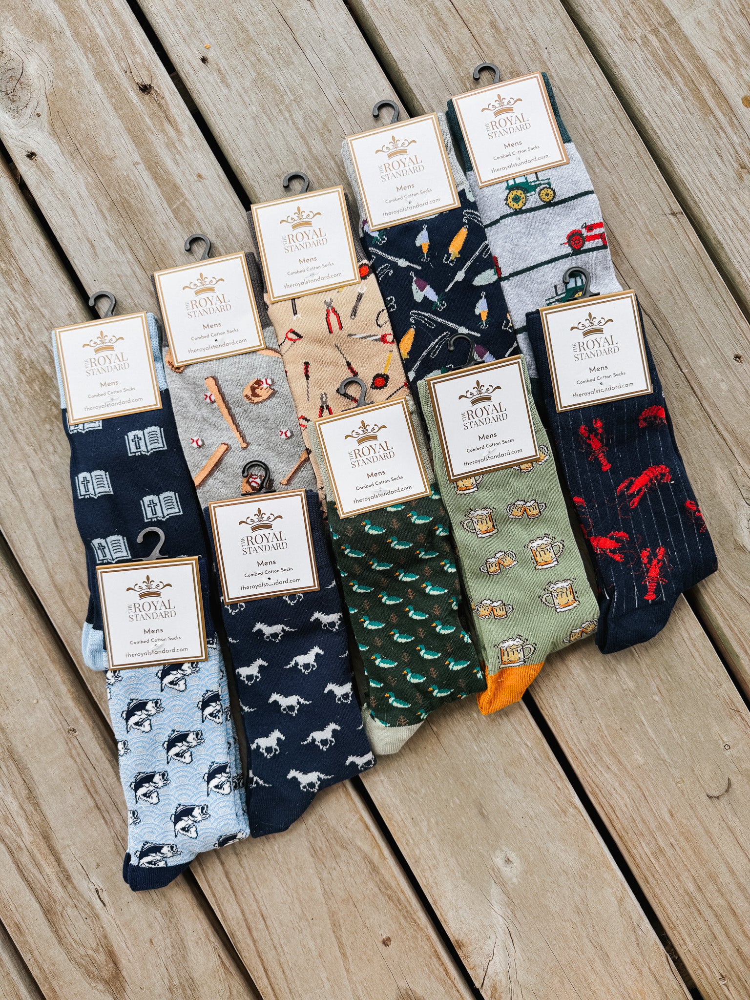Men's Royal Standard Lets Get Cray Crawfish Socks