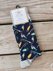 Men's Royal Standard Hook Line and Sinker Socks