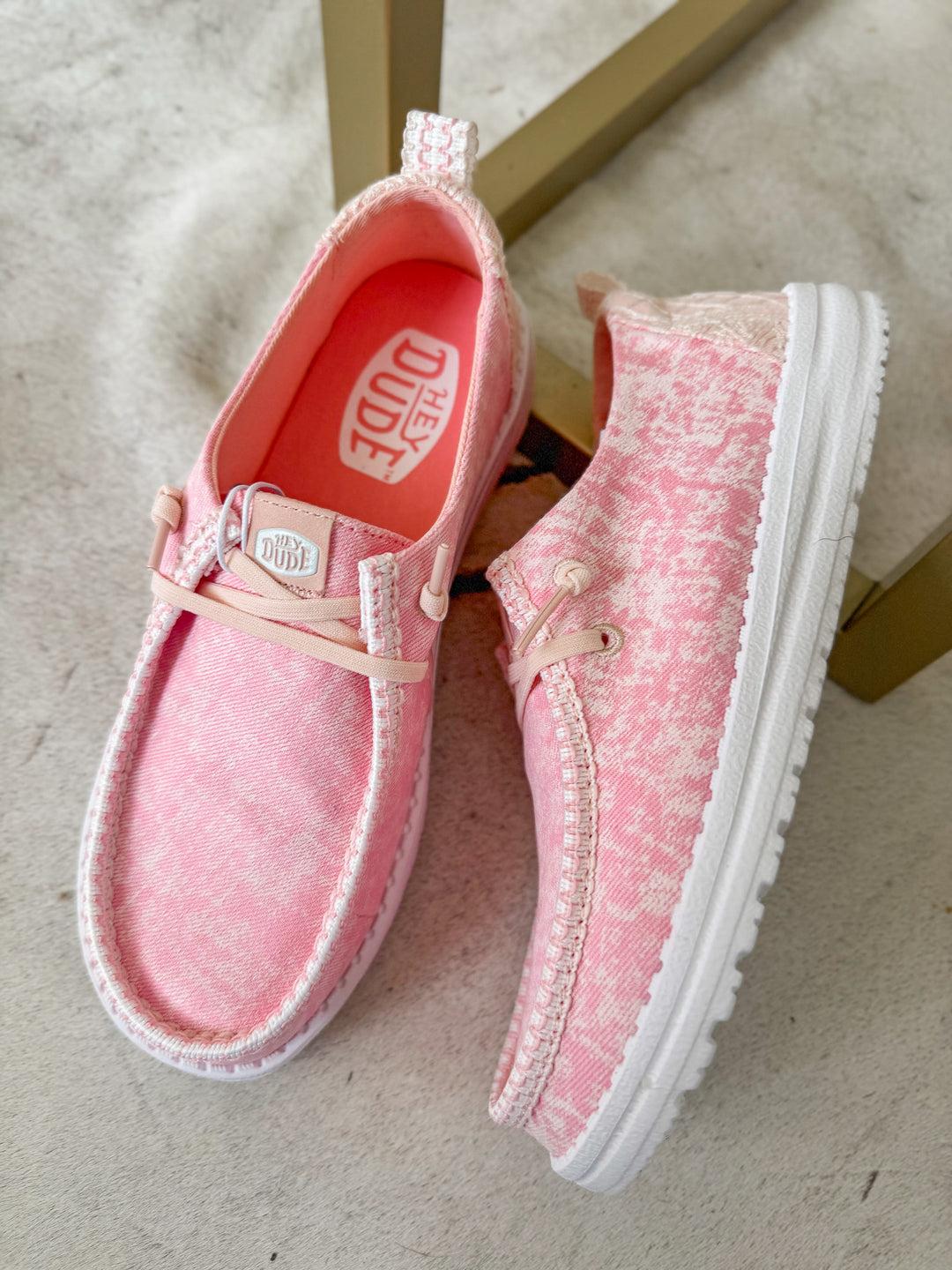 Pink Womens Dude Women's Hey Dude Wendy Surf Wash Pink – Boot Country